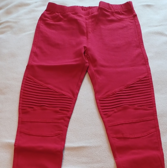 Red moto jeggings (NEW) - Picture 4 of 5